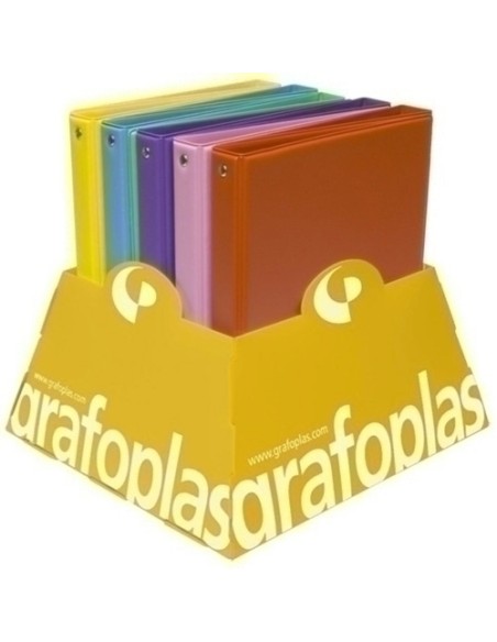 CARPETA 4º 4 ANILLAS 6 COLORES PVC EX 10